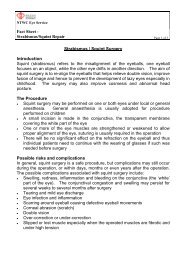 Fact Sheet - Strabismus/Squint Repair Strabismus / Squint Surgery ...