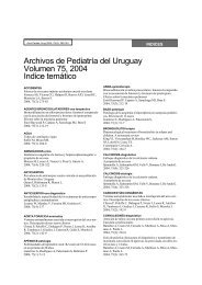 Archivos de Pediatría del Uruguay Volumen 75, 2004 Indice temático