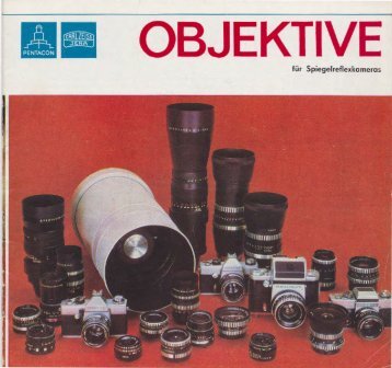 Objektive - VEB Pentacon Dresden - Photographica