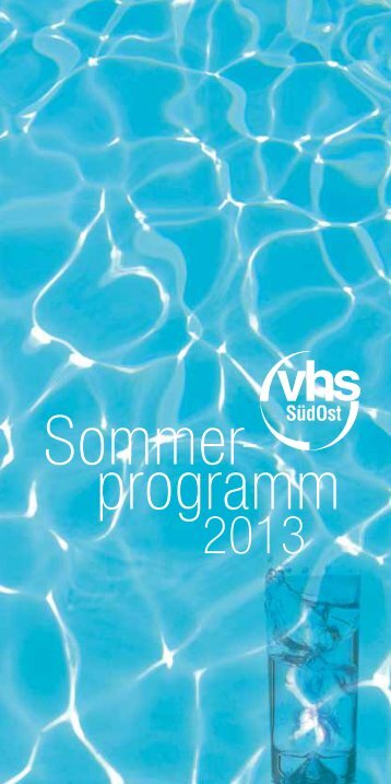 Sommer- programm - VHS SüdOst