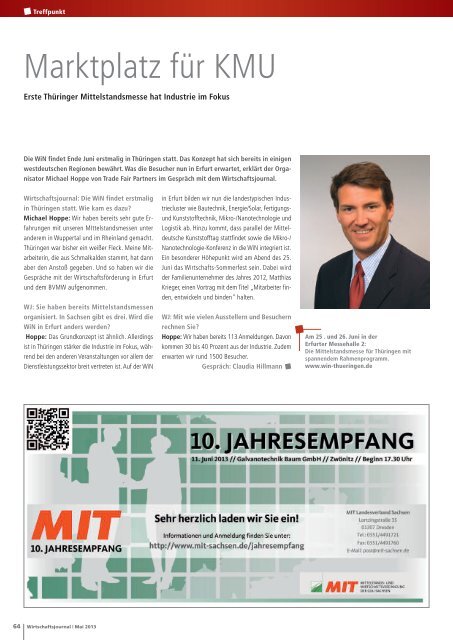 Ausgabe 05/2013 - Wirtschaftsjournal