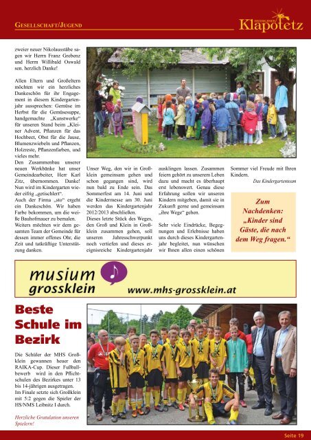 Ausgabe II 2013 - Marktgemeinde Großklein