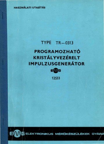 EMG 12533 használati utasítás