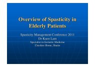 Overview of Spasticity in Elderly Patients - The Hong Kong Geriatrics ...