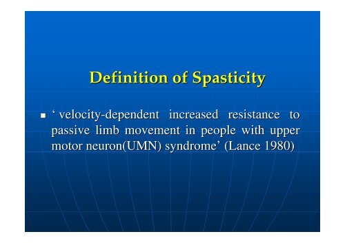 Overview of Spasticity in Elderly Patients - The Hong Kong Geriatrics ...