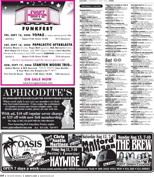 Aug. 11, 2006 - The Austin Chronicle