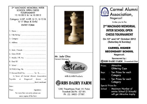 2"“i machado memorial inter school open chess tournament 13.10 ...