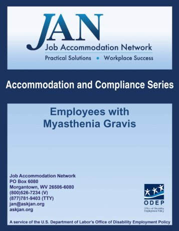 Employees with Myasthenia Gravis - Job Accommodation Network