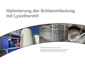 Optimierung der Schlammfaulung mit Lysotherm® - VSA