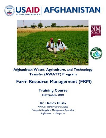 Farm Resource Management (FRM) - College of Agricultural ...