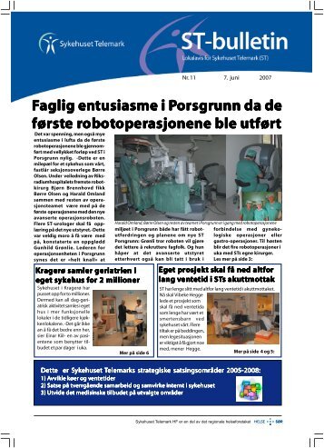 ST-Bulletin nr 11-akuttmottak-fokus-p65.p65 - Sykehuset Telemark HF
