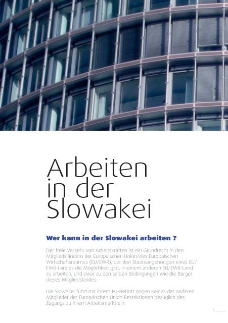 Lebens und Arbeitsbedingungen in der Slowakei - Eures