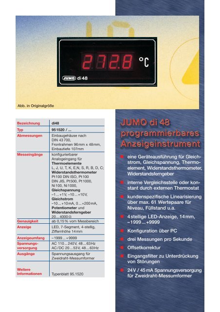 Download Prospekt (pdf-Datei) - Jumo - Jumo GmbH & Co. KG