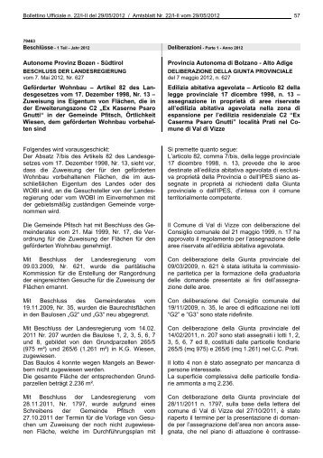 [79463] Amtsblatt vom 29/05/2012 Nr. 22 - Regione Autonoma ...