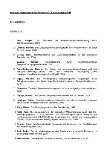 Liste als PDF - Prof. Dr. Karl-Georg Loritz