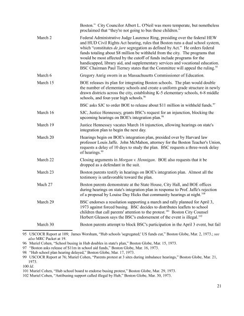 A Timeline of Boston School Desegregation, 1961-1985