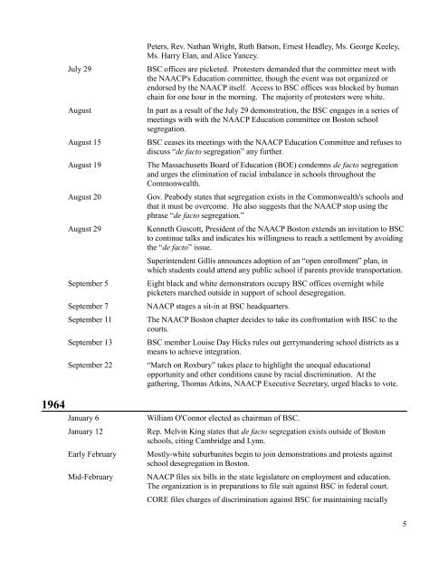 A Timeline of Boston School Desegregation, 1961-1985