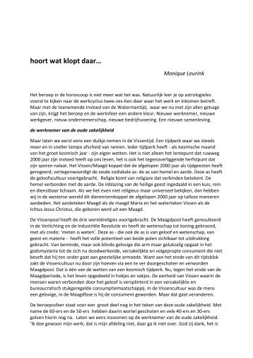 hoort wat klopt daar… - Monique Leurink