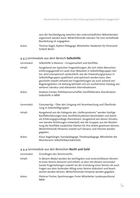 Abschlussbericht „Lernallianz im Ruhrgebiet ... - CBE