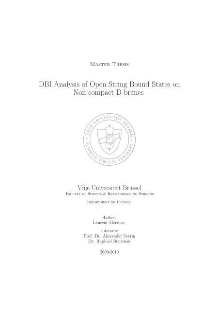 DBI Analysis of Open String Bound States on Non-compact D-branes