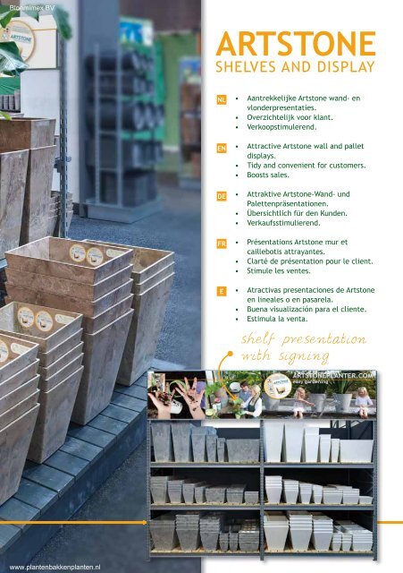 Artstone brochure - Plantenbakken en planten