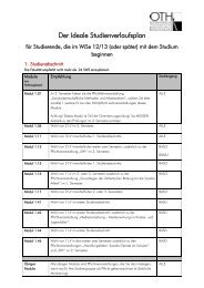 Der Ideale Studienverlaufsplan - OTH Regensburg