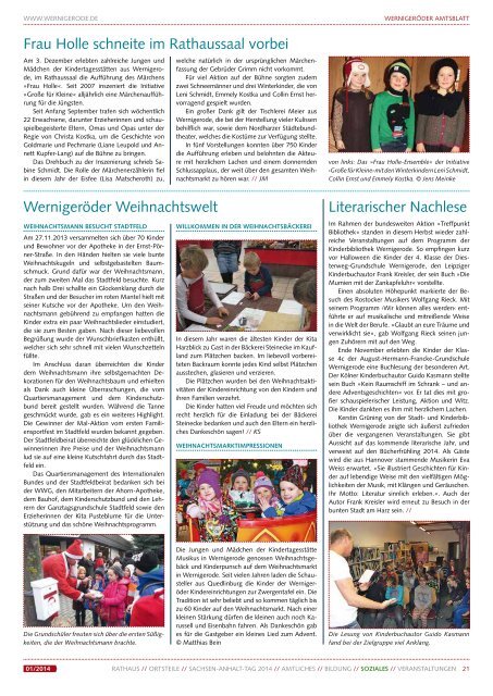 Amtsblatt der Stadt Wernigerode - 01 / 2014 (5.79 MB)