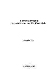 Schweizerische Handelsusanzen für Kartoffeln - Kartoffel.ch