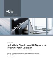 Studie der Vereinigung der Bayerischen Wirtschaft - vbw