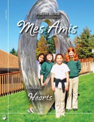 Mes Amis for Fall 2010 - Forest Ridge School of the Sacred Heart