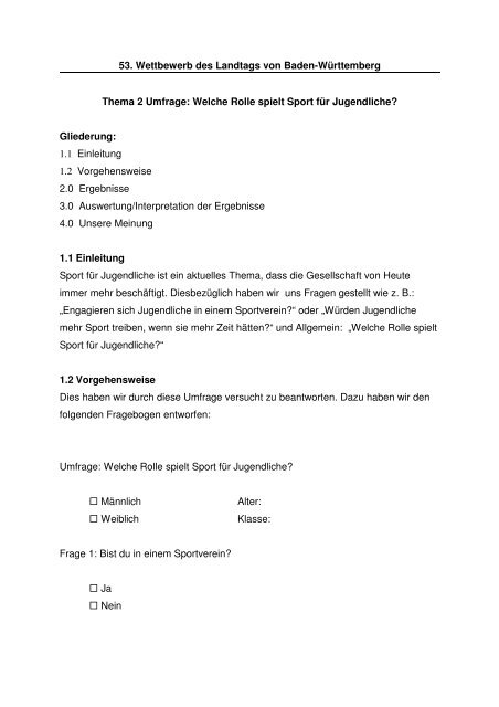 Welche Rolle spielt Sport für Jugendliche?