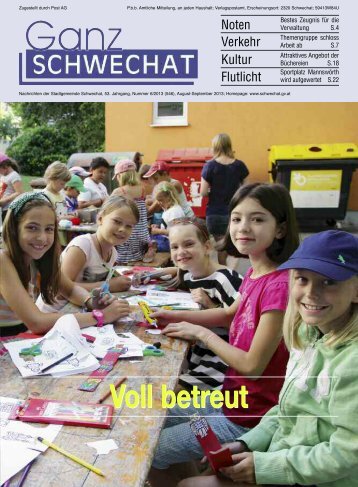 August-September Ausgabe 2013 - Stadtgemeinde Schwechat