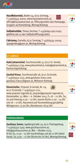 Sommer - Herbst Programm 2013 - Biosphärenpark Großes Walsertal