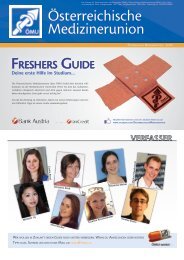 Freshers guide - Österreichische Medizinerunion (ÖMU)