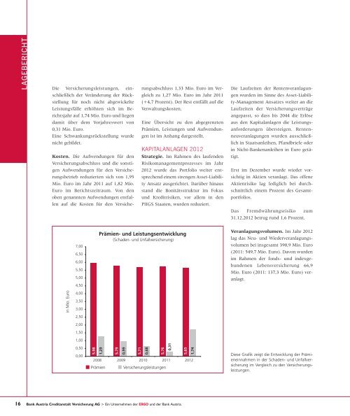 GESCHÄFTSBERICHT 2012 - ERGO Versicherung Aktiengesellschaft