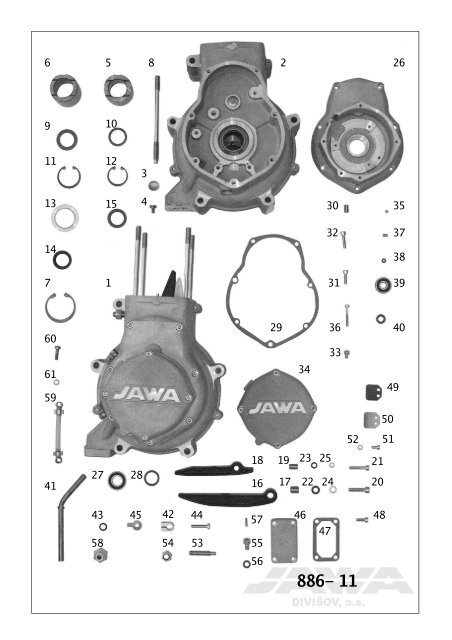 Engine type 886-10-002 - JRM Divišov - JAWA RACING MOTORS