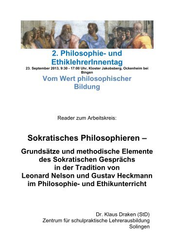 Sokratisches Gespräch - Fachverband Philosophie Rheinland-Pfalz