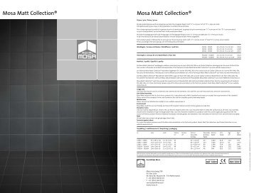 Mosa Matt Collection® Mosa Matt Collection - Tegelwebshop.nl