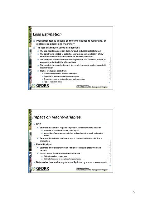 PLS 308: Damage, Loss and Needs Assessment - Pacific Disaster Net