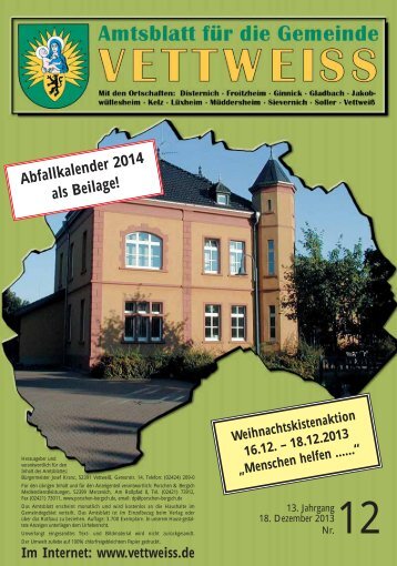 Amtsblatt online - Gemeinde Vettweiß