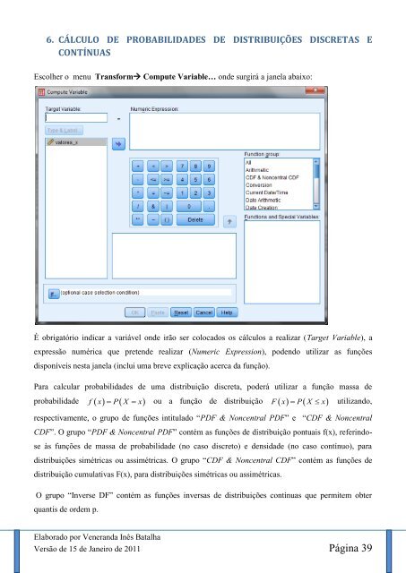 Breve Manual do SPSS / PASW 18.0 - ESAC