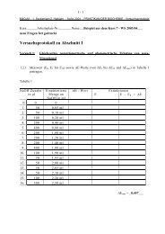 PRAKTIKUM DER BIOCHEMIE