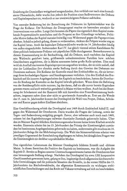 Das Mainzer Domkapitel im späten Mittelalter : (1306 - 1476)