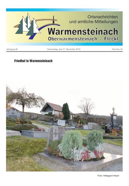 Friedhof in Warmensteinach