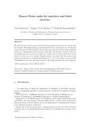 Tensor-Train ranks for matrices and their inverses - Hausdorff ...