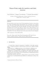 Tensor-Train ranks for matrices and their inverses - Hausdorff ...
