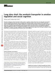 Long story short: the serotonin transporter in emotion regulation and ...