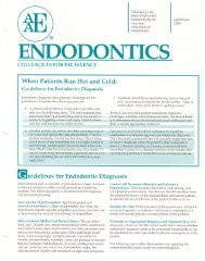 Guidelines for Endodontic Diagnosis - American Association of ...