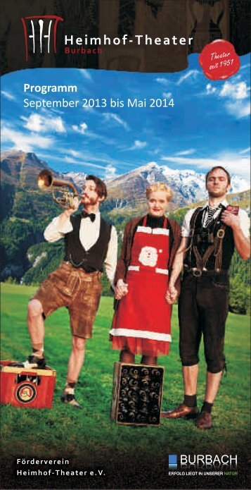 Programmheft Heimhof-Theater Spielzeit 2013 ... - Burbach erleben