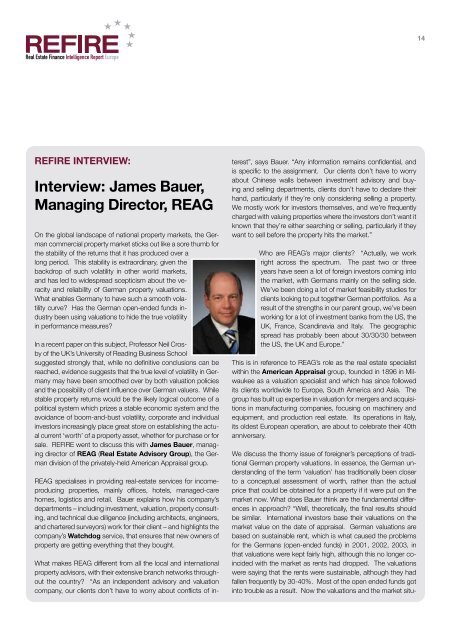 Interview: James Bauer, Managing Director, REAG - Five reasons to ...
